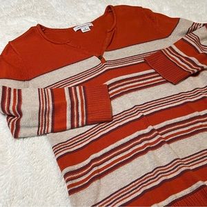Liz Claiborne Fall Colorblock Striped Knit Top